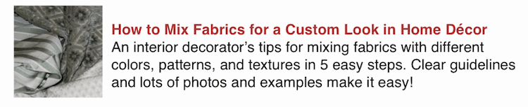 How to mix fabrics for a custom decorator look in 5 easy steps